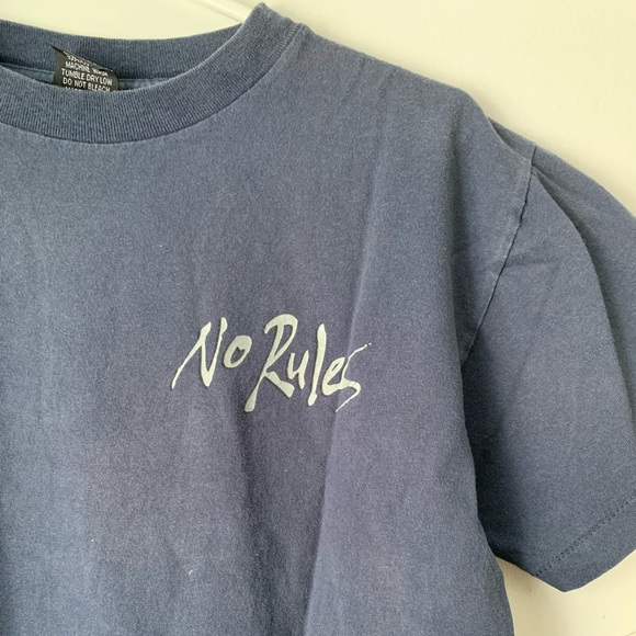 Vintage Kid’s Skate Tshirt “No Rules” in Navy - Picture 2 of 6